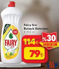 FAİRY SIVI BULAŞIK DETERJANI 750 ML fiyat ve kampanya bilgisi